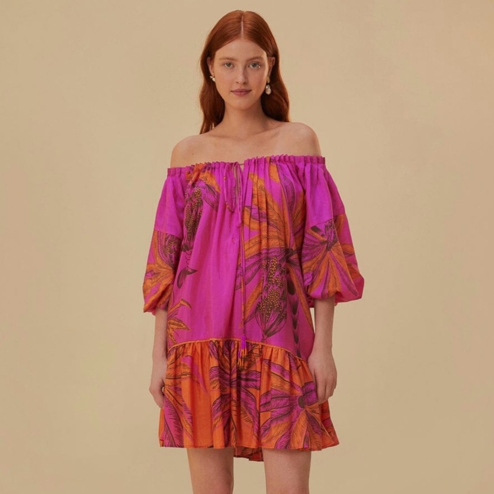 Farm Rio off the shoulder dress NWT